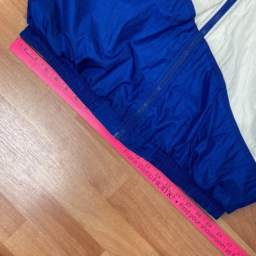 Vintage Tonix Full Zip Windbreaker Large 80’s Blue and white Color Block - Picture 7 of 10
